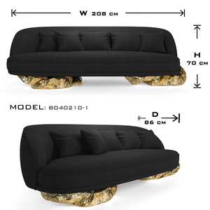 ปรับแต่งโซฟาระดับไฮเอนด์เฟอร์นิเจอร์หรูหราอิตาลีห้องนั่งเล่นโซฟาโซฟา - Product Image 5