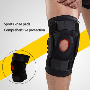 Bán buôn đàn hồi thể thao ngoài trời Tùy Chỉnh mở xương bánh chè thể thao đầu gối hỗ trợ Brace bản lề đầu gối cú đúp - Product Image 4