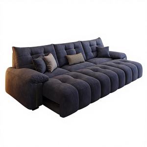 ספת מיטה חשמלית רב תכליתית בעיצוב איטלקי מודרני, נפתחת לשימוש בסלון, עם ריפוד בד. - Product Image 4