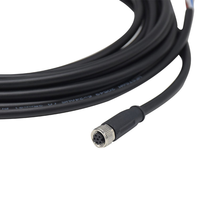 Conector Circular M8 de 6 Pines, Codificado, Impermeable IP67, Recto, Hembra, Arnés de Cableado de Alimentación, Sin Blindaje, Modulable, 2A, Automotriz