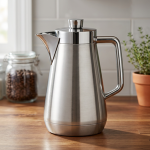 Cafetera Percoladora Moderna de Acero Inoxidable Ecológica Premium con Tapa y Asa - Product Image 2