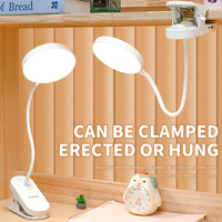 Lampe de lecture de bureau LED à clipser, moderne, en ABS, avec batterie 1200 mAh, rechargeable, pour la protection des yeux, vente en gros