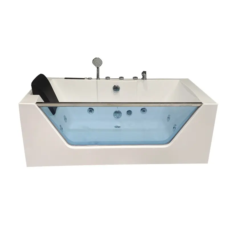 豪華なアクリル透明ワールプール2人用バスルームコーナーマッサージ浴槽
