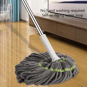 Trapeador Mágico Giratorio 2 en 1 con Mango Largo Herramienta de Limpieza para Pisos Mopa de Microfibra Autoescurrible - Product Image 2