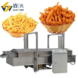 Fabricante actualizado, automático, 100-150 kg/h, proveedor de fábrica frito, máquina para hacer Cheetos, líneas de maquinaria kurkure