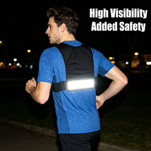 Sac de jogging professionnel personnalisé pour le transport dissimulé, <span class=keywords><strong>gilet</strong></span> de sécurité réfléchissant avec bandes réfléchissantes pour le travail nocturne, la course à pied et le cyclisme - Product Image 6