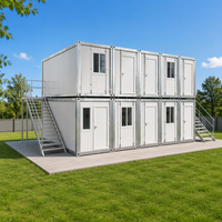 Bâtiment de bureau préfabriqué à double étage certifié CE, maison mobile modulaire, maison préfabriquée détachable pour le personnel