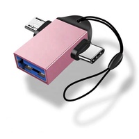 OTG 2 en 1 Micro USB macho a USB 3,0 hembra tipo C macho a USB 3,0 conector hembra Adaptador convertidor para teléfono móvil U DISK
