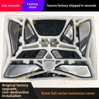 Kit Upgrade Cover Speaker untuk BMW X5 X7 G05 G07 2019-2025 Empat Pintu Tweeter Loudspeaker Cover Bercahaya 11 Warna Lampu Ambient