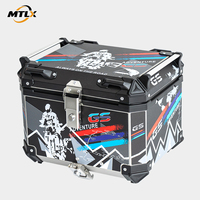 OEM ODM Coque de coffre arrière de moto en alliage étanche 45L antichoc, usine de support pour grandes marques, commande minimale flexible
