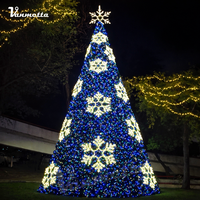 Arbre de Noël artificiel géant de 30 pieds, pré-éclairé, avec LED en spirale, grand arbre commercial à structure robuste, pré-éclairé, de qualité supérieure, pour décoration extérieure