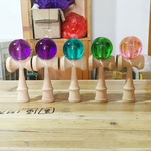 Jeu de coordination créatif pour fête, jouet de coordination, balle transparente en cristal, poignée en hêtre de qualité supérieure, vente chaude, unisexe, 14 ans et plus, Kendama - Product Image 4