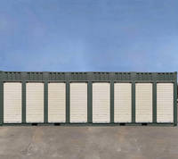 Conteneur maritime de 20 pieds et 40 pieds avec 2, 3, 4, 5 ou 6 portes latérales ouvrantes, structure en acier durable, garage préfabriqué portable pour le stockage et la location