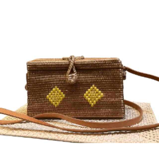 Natural Rattan Tote Bag