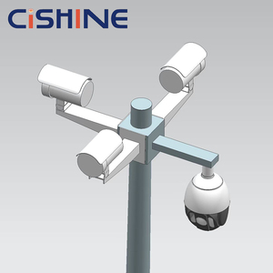 Soporte de Montaje de Acero Inoxidable <span class=keywords><strong>para</strong></span> Cámara de Seguridad CCTV, Redondo, Cónico, Galvanizado, <span class=keywords><strong>para</strong></span> Exteriores, Ajustable <span class=keywords><strong>para</strong></span> Poste de Luz de Calle - Product Image 1