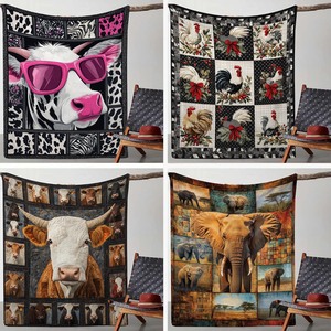 Manta de Franela con Estampado Moderno, Manta para Siesta, Transpirable, Suave al Tacto, para Dormitorio, Sala de Estar, Impresión Personalizada, OEM, ODM - Product Image 2