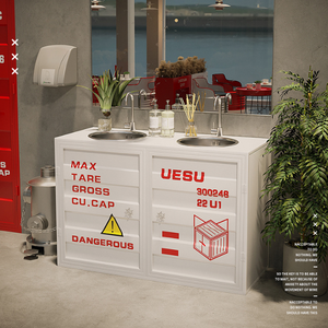 Longstar Bar 工业风格洗手盆 独特工业风格独立式水槽 工业风格酒吧洗漱台 - Product Image 1