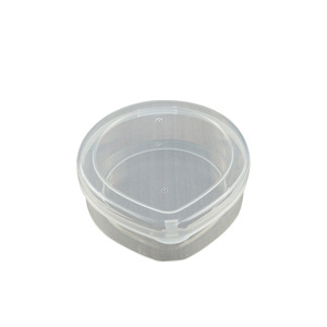 Heart-Shaped Powder Puff <b>Box</b> 8cm Transparent Covered <b>Makeup</b> Organizer Desktop Storage Eco-Friendly - Product Image 5