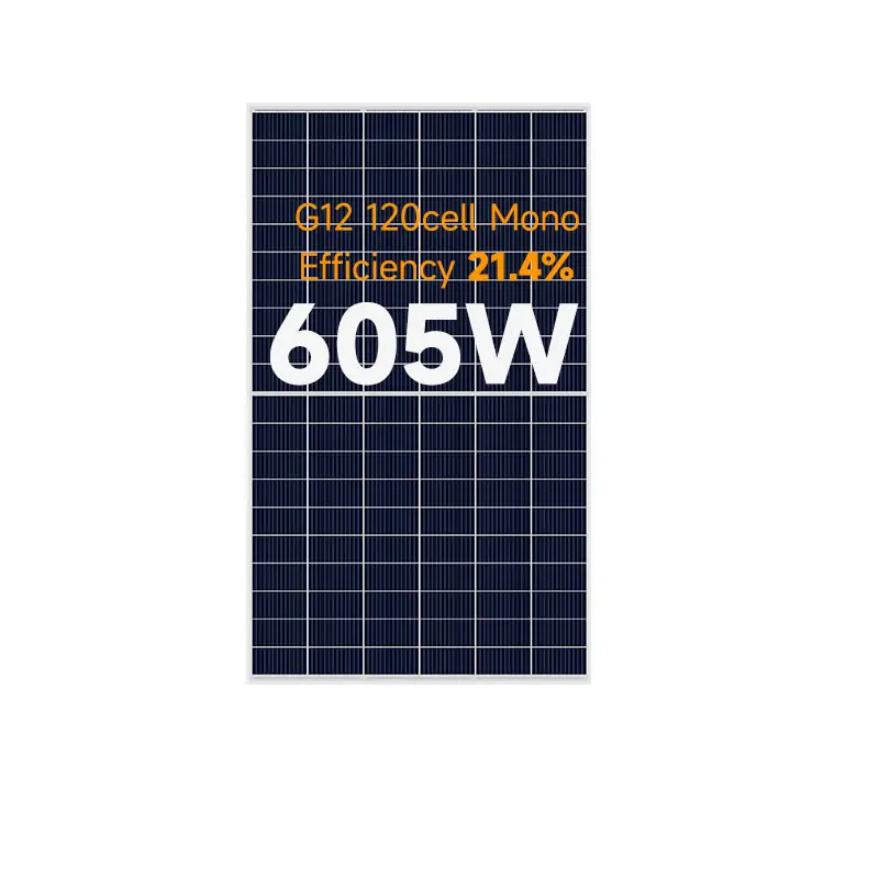 高効率600W 605w 615w 1000WソーラーパネルN型太陽エネルギーシステム用PVモジュール