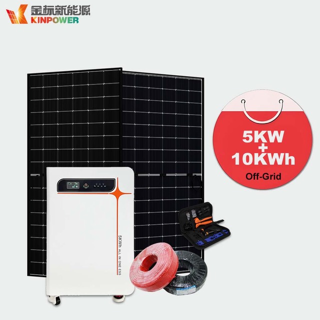 5.5KW Off Grid Solar Energy System 10Kwh 48V LiFePO4 Battery Pack Home Backup Power Generator Kit