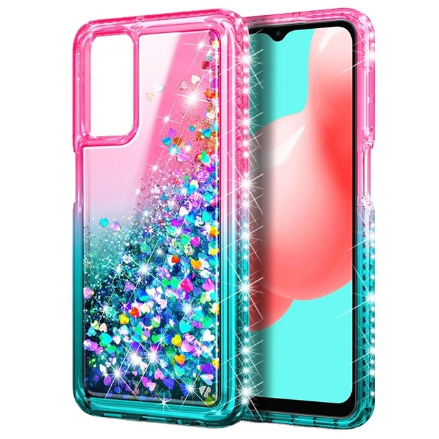 Multi-Color Glitter Liquid Quicksand Phone Case TPU Shockproof Translucent Back Cover for Samsung Galaxy A23 4G/5G