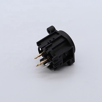 Connettore XLR a 3 pin curvo in plastica PA66 di alta qualità, maschio e femmina, con contatti in lamiera di rame e grado di protezione 125VAC
