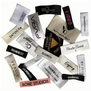 100% <strong>Organic</strong> Cotton High Density Jacquard Clothes Satin Woven Tag <strong>Custom</strong> Personal Logo Garment Fabric <strong>Label</strong> Clothing Woven <strong>Label</strong>