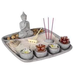 JARDIN ZEN EN CIMENT CM 24X24 H.12CM GRIS - Product Image 1
