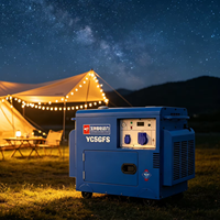 Générateur diesel silencieux Yuchai YC5GFS-3 5KW, générateur d'énergie portable insonorisé pour la maison et le chantier