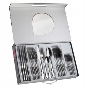 Talheres Besteckset Cubiertos 18/0 Cubiertos de acero inoxidable Delta Juego de cubiertos de diseño elegante 48PC - Product Image 4