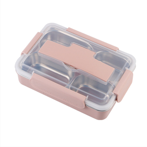 Boîte à lunch Jieyang Lebo 1100 ml de haute qualité, étanche, en acier inoxydable 304, 3/4 compartiments, pour adultes et enfants - Product Image 6