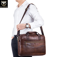 Sac à main pour ordinateur portable de 15 pouces en cuir véritable pour homme, sac à bandoulière, sacoche, sacoche de bureau, sac à main d'affaires
