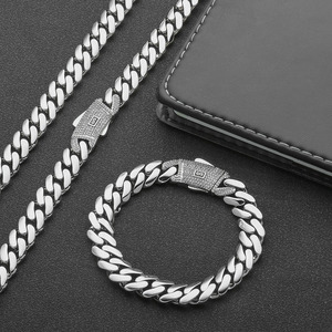 <span class=keywords><strong>Bracciale</strong></span> a catena cubana spessa placcata <span class=keywords><strong>oro</strong></span> 14K NUOYA USA Warehouse con chiusura a diamante ghiacciato, gioielli <span class=keywords><strong>di</strong></span> lusso da <span class=keywords><strong>uomo</strong></span> - Product Image 3