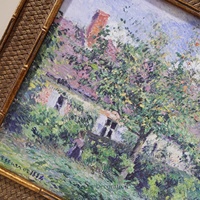 Tableau mural vintage Paysages européens Fleurs Impressions sur toile encadrée en bois Décoration intérieure pour mariage