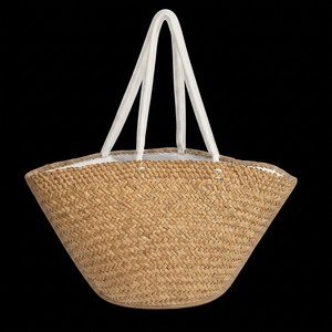 Bolso de Mano TAS MENDONG POLOS, Tejido a Mano con Hierba Mendong, Ecológico, Natural, para Uso Diario, Playa o Mercado, para Mujer - Product Image 1