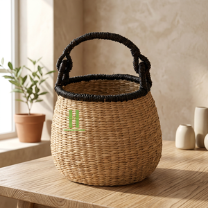 Cesta de Almacenamiento de Pasto Marino, Hecha a Mano, para Decoración de Sala de Estar y Restaurante, Procedente de Vietnam, MEJOR PRECIO, GRAN VENTA - Product Image 1