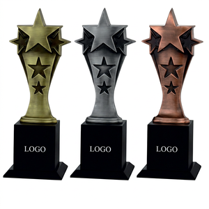 Trofeo de Aleación de Zinc con Diseño de Estrella Modelo 667 A B C para Deportes y Juegos, Grabado, Fundido, Duradero - Product Image 1