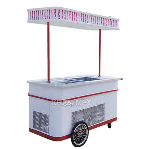 Carrito de Helados Móvil para Exteriores, Congelador Exhibidor de Gelato, Carrito Comercial de Alimentos - Product Image 4