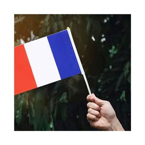 Bandera de Palestina Miniatura para Agitar con la Mano, Diseño al por Mayor para Todos los Países, con Asta de Plástico, Banderas de Seda y Vinilo - Product Image 4