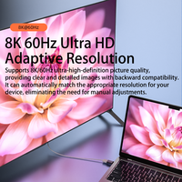 Adaptateur secteur magnétique JILIAN multi-formes en alliage pour homme et femme, transfert audio Ultra HD 8K 60Hz, indicateur pour ordinateur portable et caméra