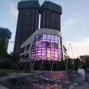 แผงหน้าจอ LED สำหรับโฆษณาในร้าน P5-10แผงม่านหน้าต่างโปร่งใสแผ่นฟิล์ม LED ติดผนังวิดีโอสำหรับหน้าต่างร้านค้า - Product Image 1