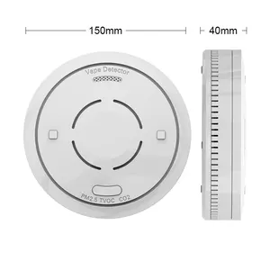 5V 1A Rechargeable 1500mAh Lithium Battery Vape Detector PM2.5 CO2 Smoke Detector