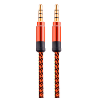 Mâle à Mâle En Nylon tressé Jack Câble Audio 3.5mm Câble Audio Auxiliaire
