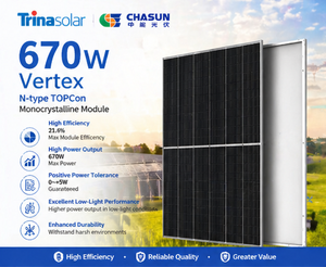 Panel Solar Bifacial Trina Solar <span class=keywords><strong>Vertex</strong></span> S de <span class=keywords><strong>400W</strong></span> 500W 600W 670W, Totalmente Negro, de Media Celda, BIPV, Módulo Fotovoltaico de Alta Potencia para Techos Residenciales - Product Image 1