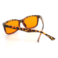 Nouvelles lunettes anti-lumière bleue à monture carrée légère de haute qualité, motif animalier géométrique, verres orange, très vendues
