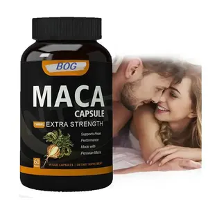 Suplemento dietético Cápsulas de raíz de Maca Ultimate Black Maca para píldoras de mejora masculina de impulso de energía