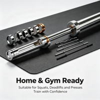 Barre d'haltères olympique de 20 kg, 2,2 m, 8 roulements, chromée, capacité maximale de 700 kg, barre de musculation pour la maison, salle de sport