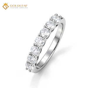 Bague de Fiançailles et de Mariage Unisexe en Argent Sterling 925 Plaqué Or, Moissanite VVS Certifiée par un Certificat Tierce Partie, Sertissage à Griffes – Nouvelle Collection Goldleafgem - Product Image 1