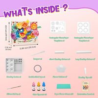 Kit de fleurs épanouies à faire soi-même, très vendu, jouets d'art et d'artisanat pour garçons et filles, jouets faits à la main, activités éducatives STEM
