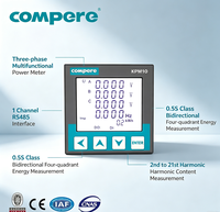 Medidor de Energía Trifásico con Pantalla LCD, Montaje en Panel, RS485 Modbus, Bidireccional, Precisión 0.5S